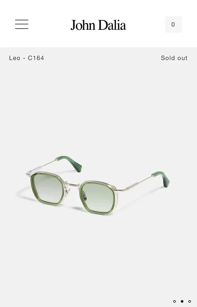 John Dalia Leo C100 Gold and Black Geometric Sunglasses 3
