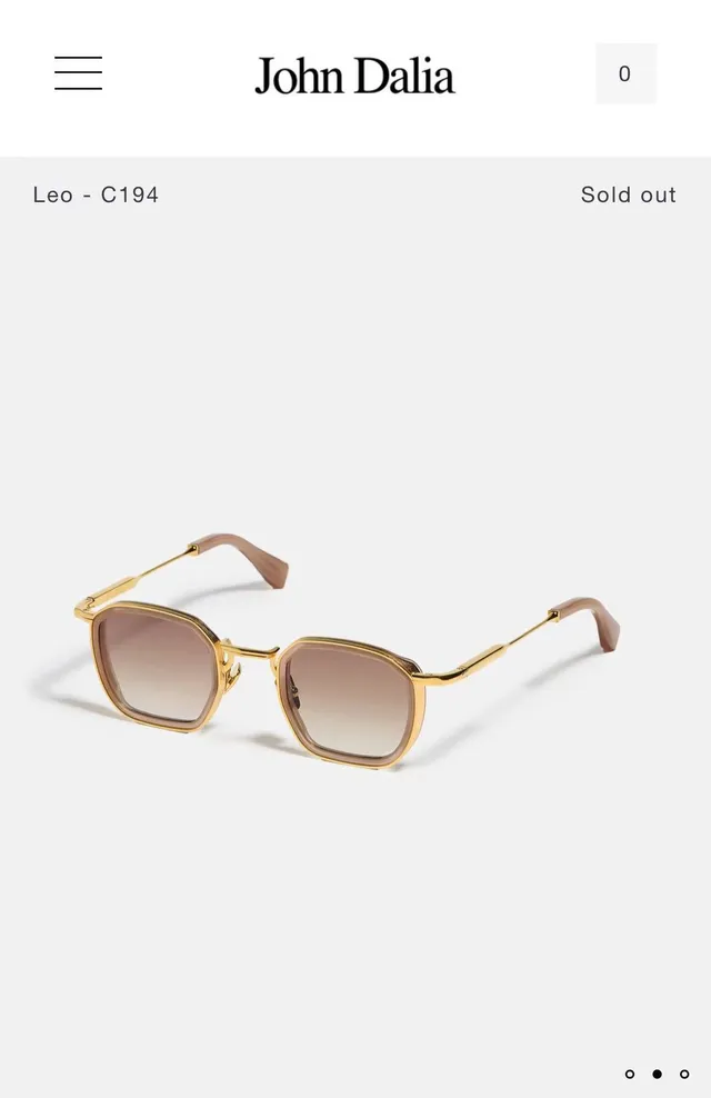 John Dalia Leo C100 Gold and Black Geometric Sunglasses 4