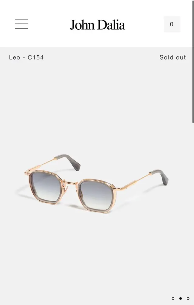 John Dalia Leo C100 Gold and Black Geometric Sunglasses 8
