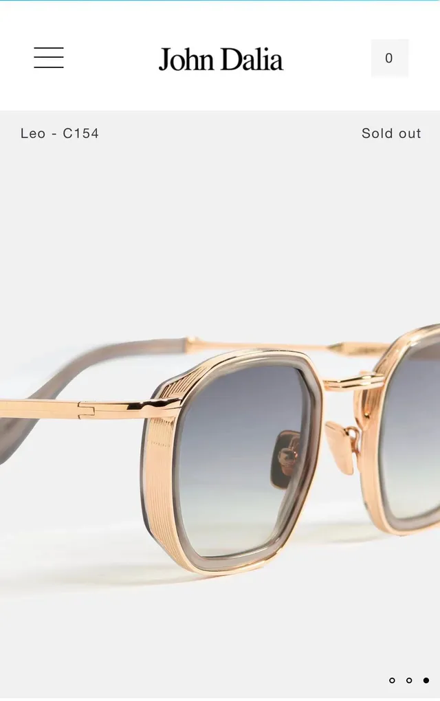 John Dalia Leo C100 Gold and Black Geometric Sunglasses 9