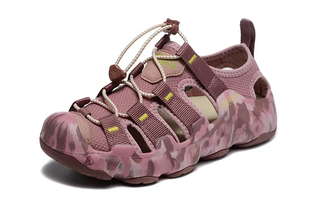 KEEN Black Blue Multi-Strap Adjustable Lace-Lock Casual Sandals 4