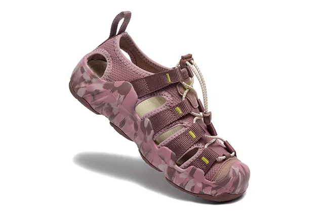 KEEN Black Blue Multi-Strap Adjustable Lace-Lock Casual Sandals 5