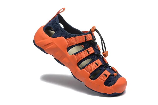 KEEN Black Blue Multi-Strap Adjustable Lace-Lock Casual Sandals 14