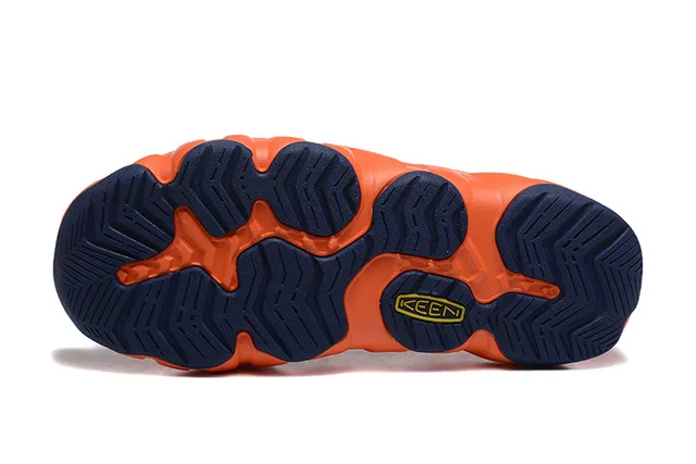 KEEN Black Blue Multi-Strap Adjustable Lace-Lock Casual Sandals 19
