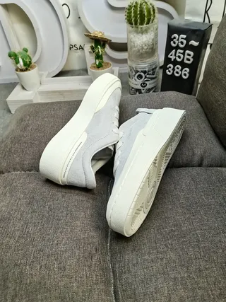 labcourt Pink White Platform Sole Low-Top Lace-Up Lifestyle Sneakers 6
