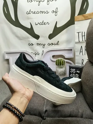 labcourt Pink White Platform Sole Low-Top Lace-Up Lifestyle Sneakers 15