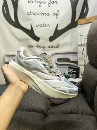 Light Gray and Beige Layered Overlay Sneaker 5