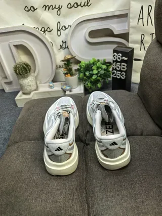 Light Gray and Beige Layered Overlay Sneaker 8