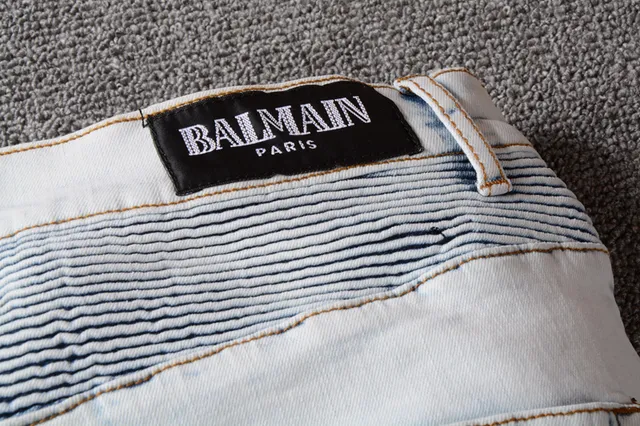 Light-Wash Moto-Panel Slim Fit Jeans 5