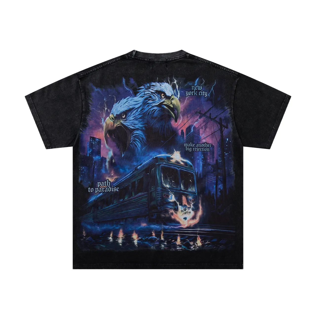 Majestik Invasion Paradise Graphic Oversized T-Shirt 3