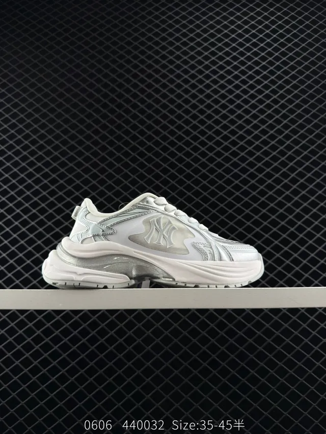 MLB Chunky Jogger White and Silver Chunky Sneakers 5