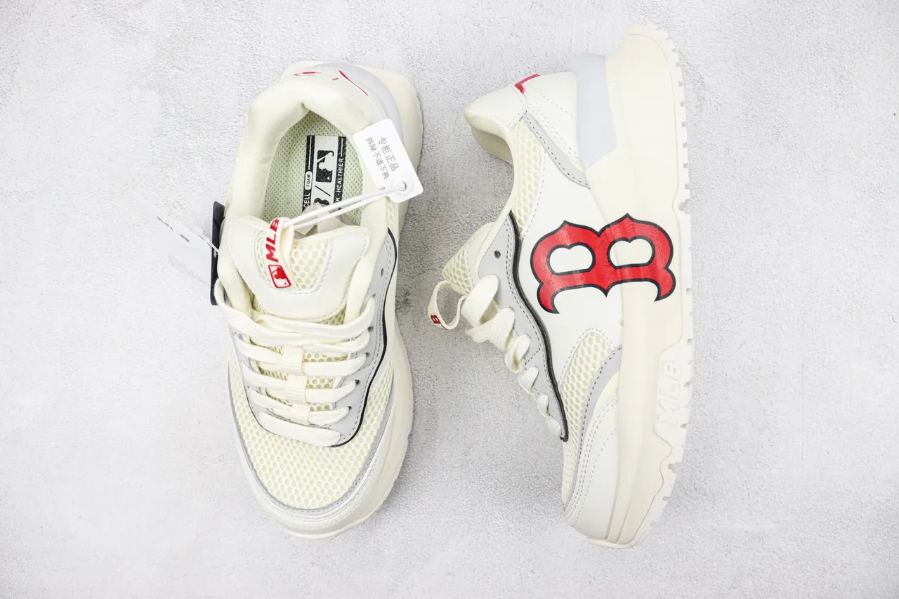 MLB Chunky Sneaker Off-White Red Gray Chunky Sneakers 3