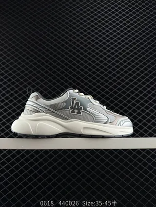 MLB SPEED RUNNER Gray and White Chunky Sneakers 2