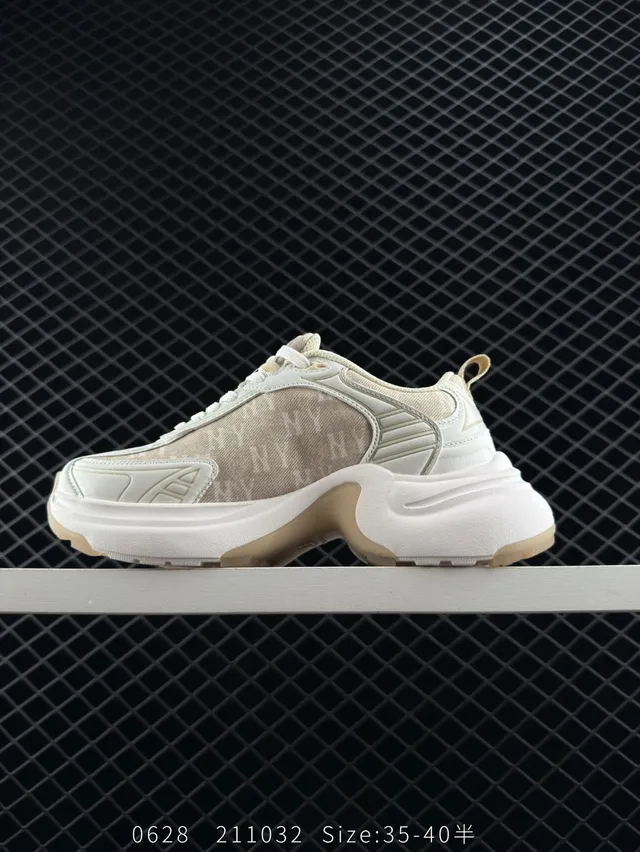 MLB XLG CHUNKY Beige and White Chunky Sneakers 6
