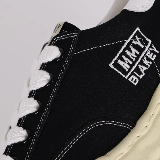 MMY Blakey Black Beige Canvas Upper Sculpted Cream Midsole Lifestyle Sneakers 6