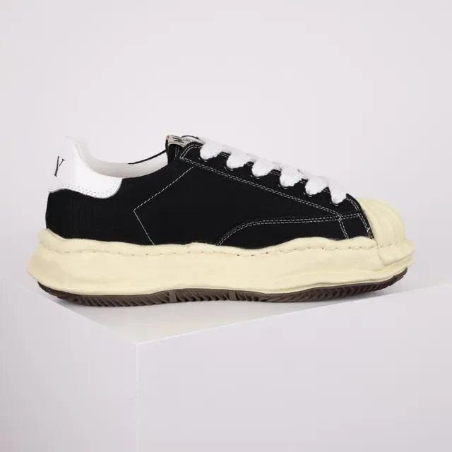 MMY Blakey Black Beige Canvas Upper Sculpted Cream Midsole Lifestyle Sneakers 7