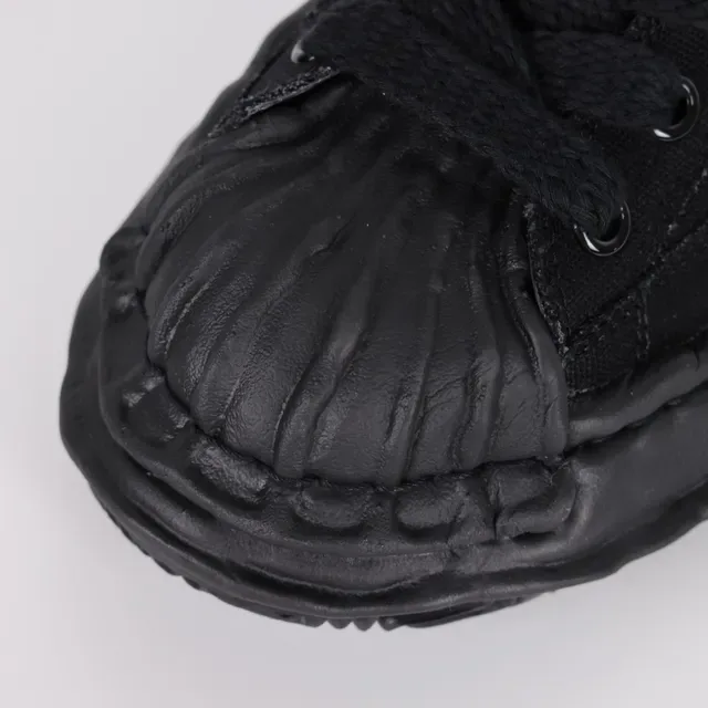 MMY BLAKEY Black Canvas Sculpted Sole Lifestyle Sneakers 5