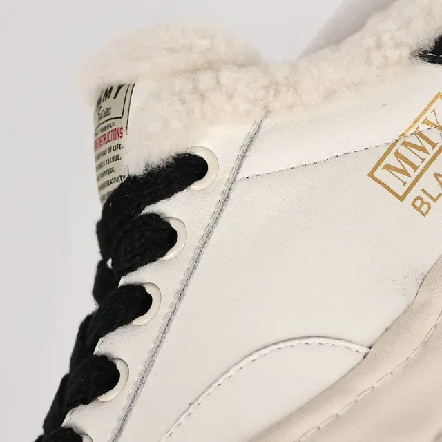 MMY BLAKEY Off-White Shearling Collar Lifestyle Sneakers 6