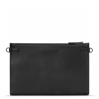 Montblanc Correa Negra Estructurada Rectangular Silueta Tejido Canasta Tonal Embossing 15