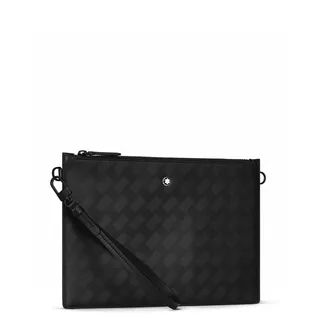 Montblanc Correa Negra Estructurada Rectangular Silueta Tejido Canasta Tonal Embossing 16
