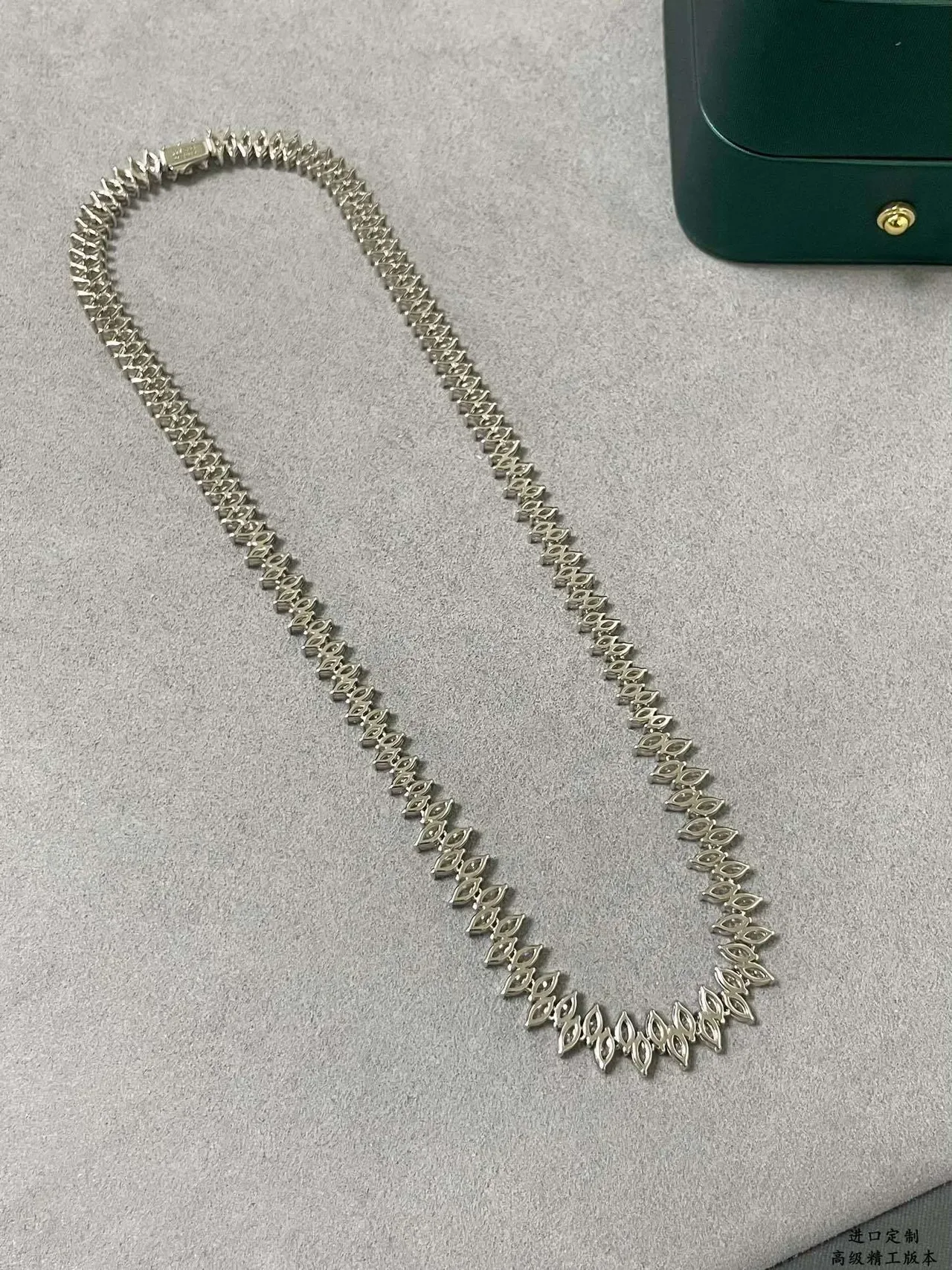 Multi-Row Marquise-Cut Pavé Necklace 4