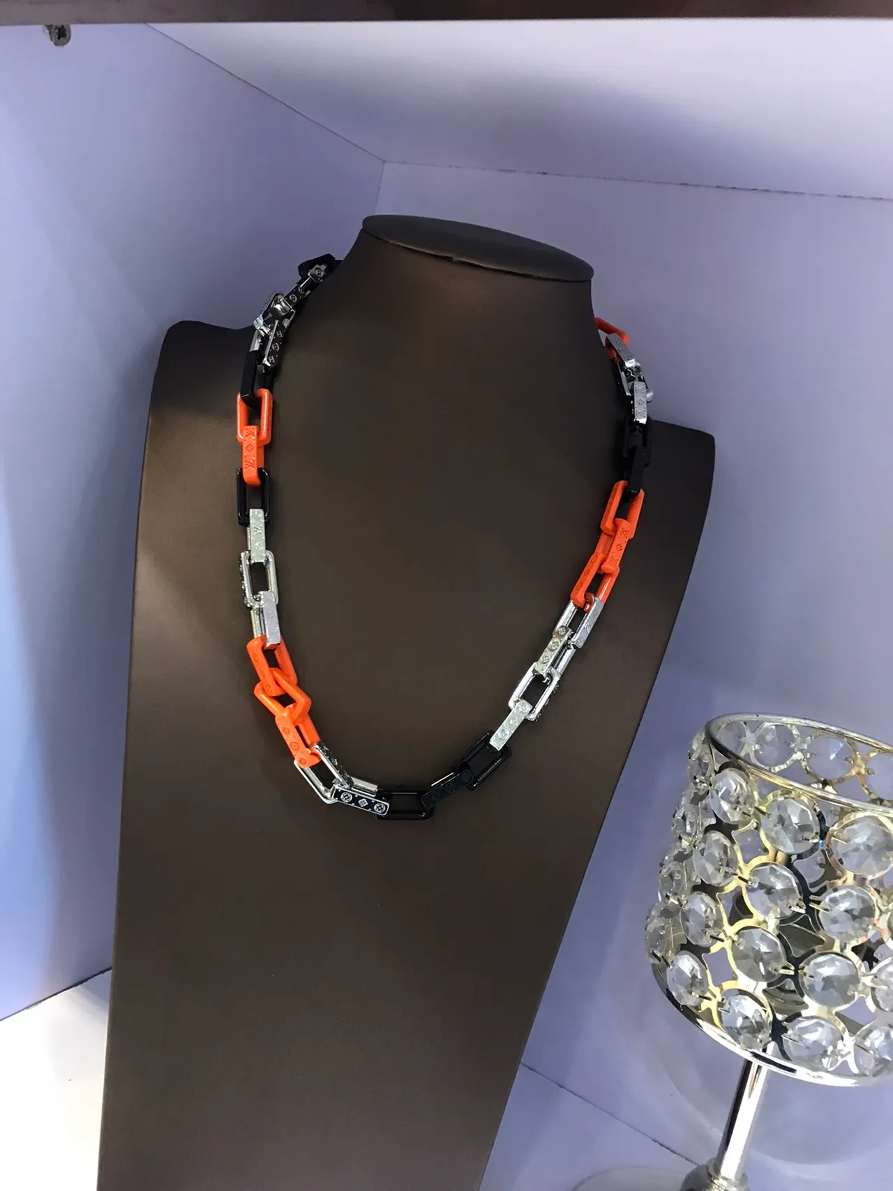 Multicolor Chunky Link Chain Necklace 1