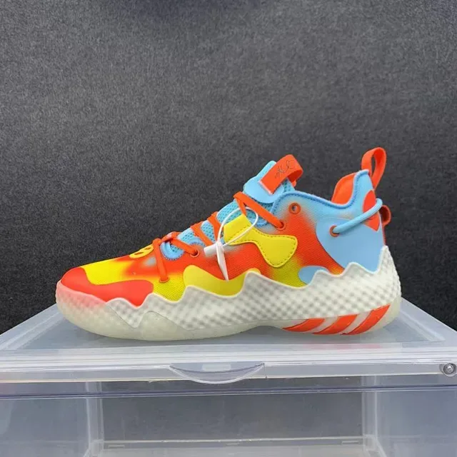 Multicolor Flame-Gradient High-Top Textured Midsole Sneakers 2