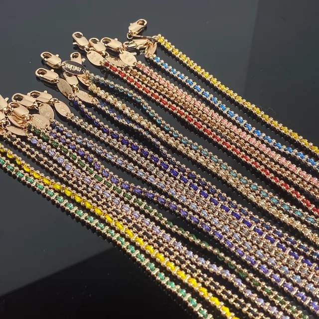 Multicolor Woven Thread Beaded Chain Necklaces 1