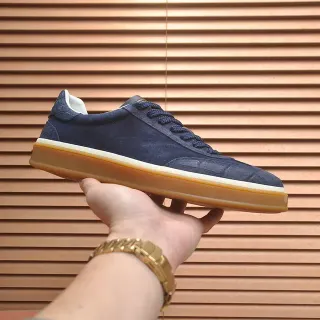 Zapatillas Navy Beige Upper Ante Crocodile-Embossed Panel