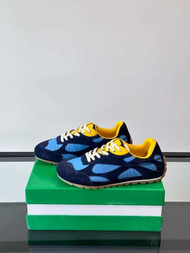 Navy Blue Suede Upper Light Synthetic Cutouts Sneakers 3