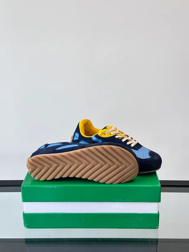 Navy Blue Suede Upper Light Synthetic Cutouts Sneakers 4