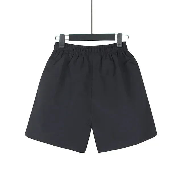 Navy Graphic-Print Elastic-Waist Loose-Fit Shorts 6