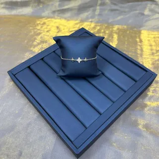 Pulseira de corrente de prata Navy com estrela Pavé-Set no centro