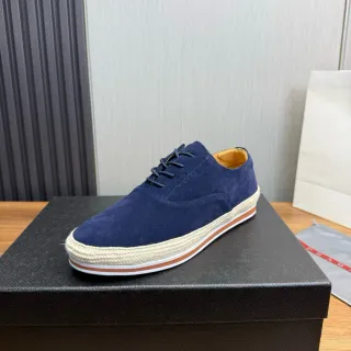 Navy Suede Espadrille Sole Boat Shoes