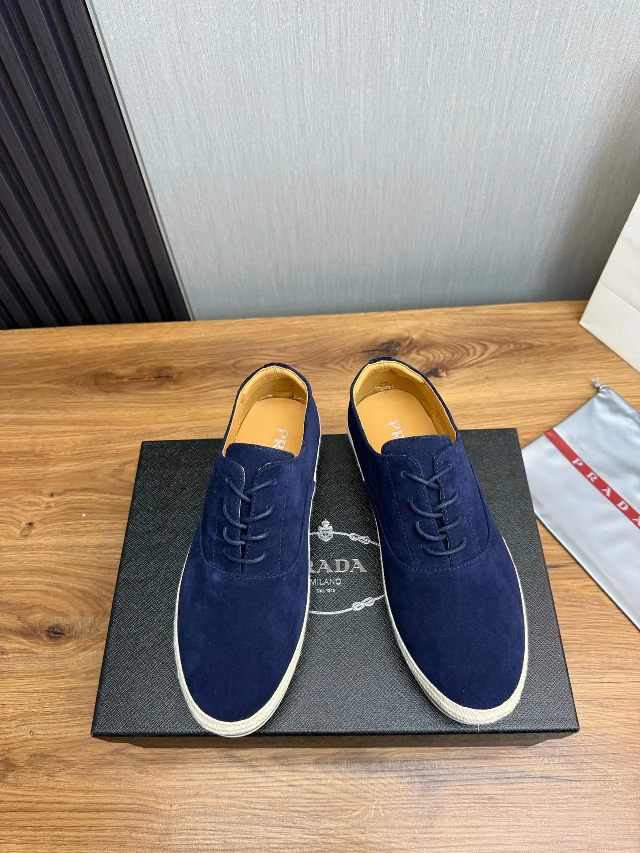Navy Suede Espadrille Sole Boat Shoes 2