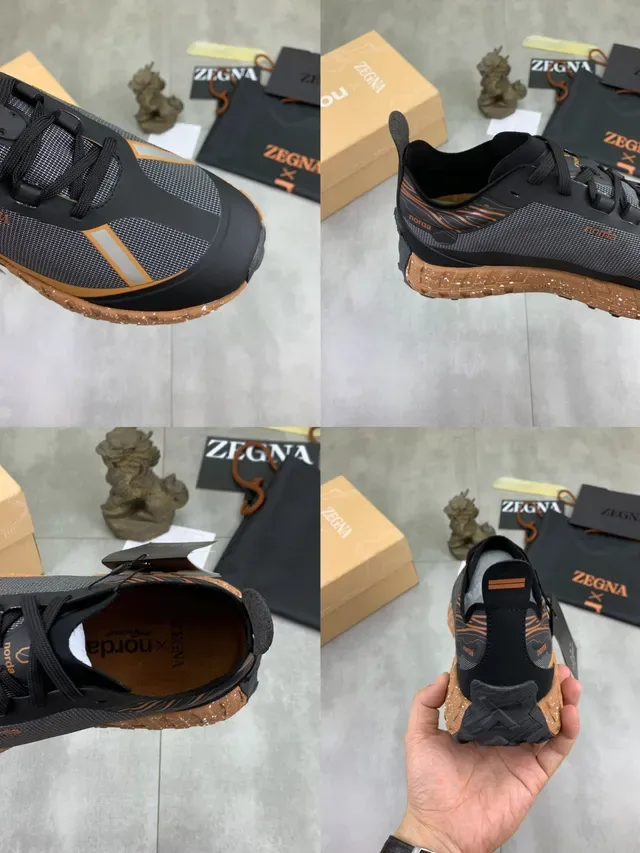 Norda Black Brown Minimalist Mesh Upper Rugged Speckled Outsole Running Shoes 2