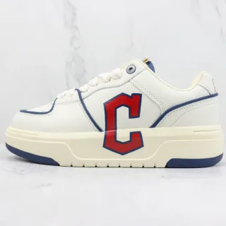 Off-White Tênis Lifestyle com Plataforma e Logo 'C' em Cream e Navy