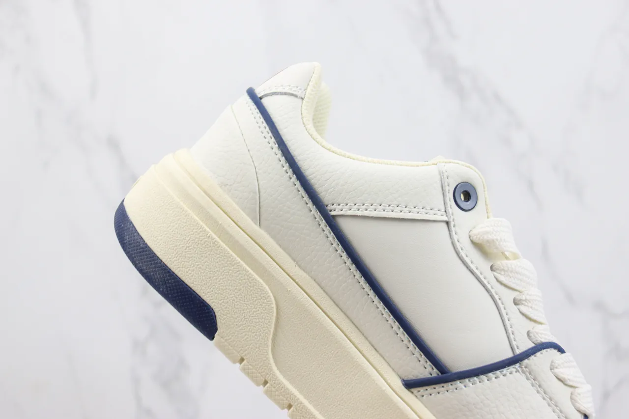 Off-White Cream and Navy 'C' Logo Platform Lifestyle Sneaker 5