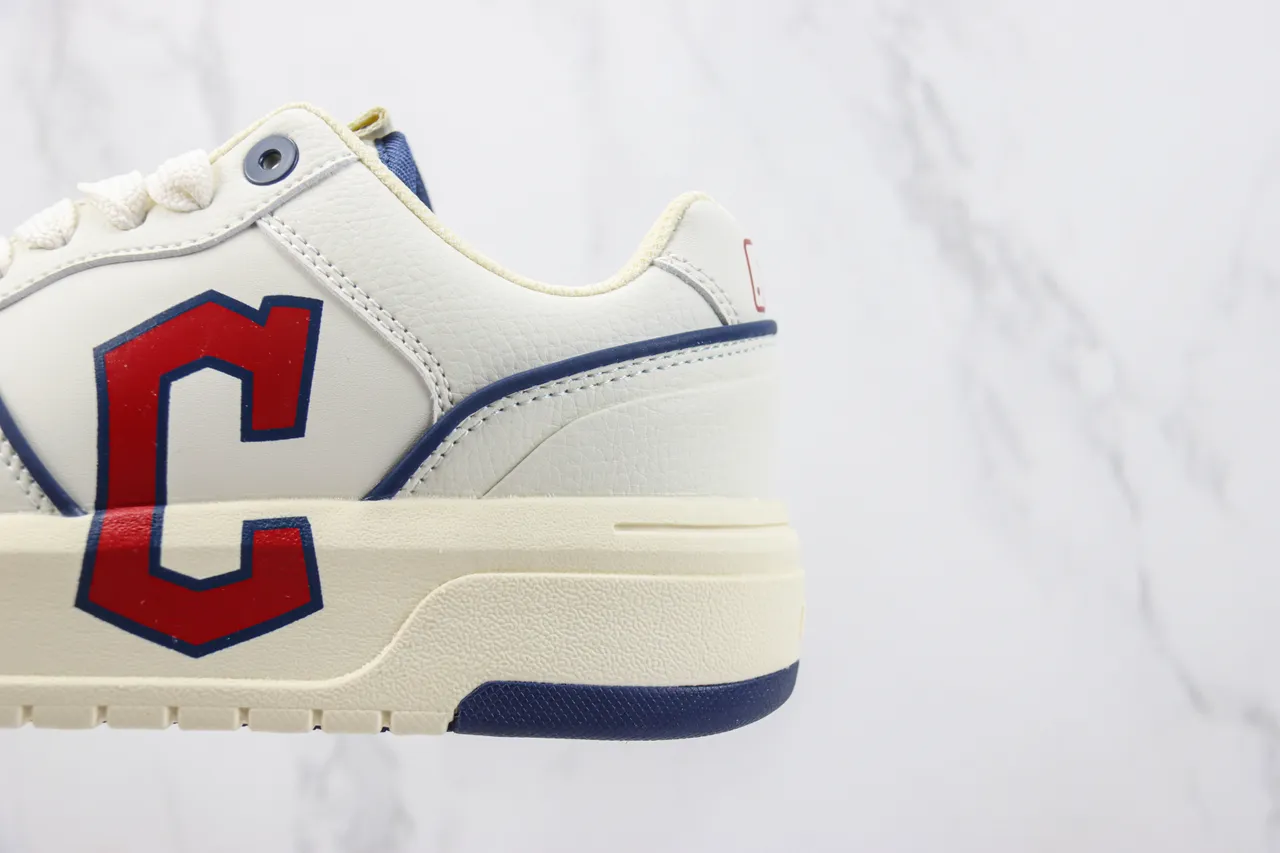 Off-White Cream and Navy 'C' Logo Platform Lifestyle Sneaker 7