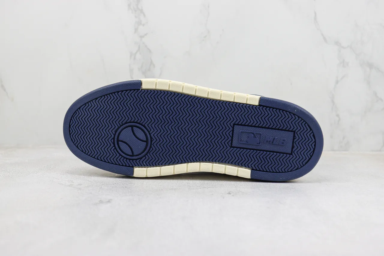 Off-White Cream and Navy 'C' Logo Platform Lifestyle Sneaker 8