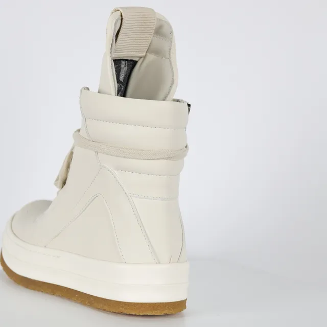 Off-White Cream High-Top Platform Sneakers 4