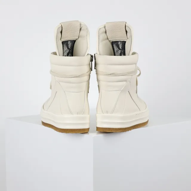 Off-White Cream High-Top Platform Sneakers 8