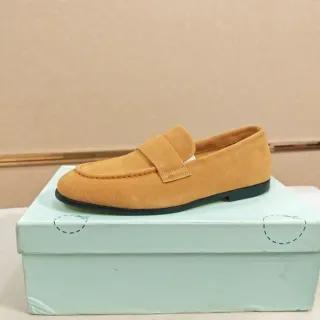 橙黑麂皮鞋面 Penny Strap 乐福鞋
