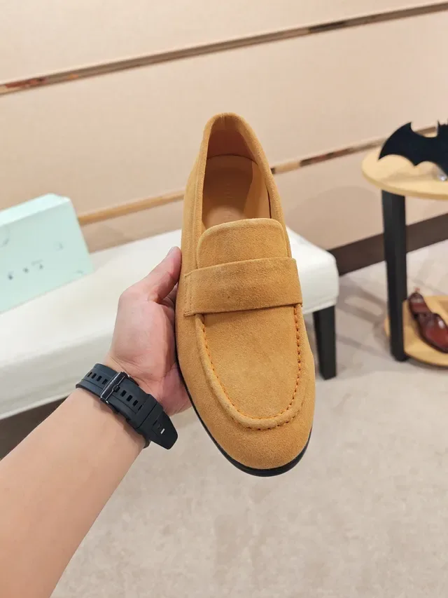 Orange Black Suede Upper Penny Strap Loafer 5