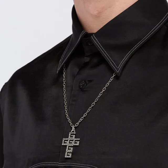Ornate Filigree Cross Pendant Necklace 3
