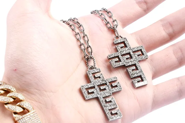 Ornate Filigree Cross Pendant Necklace 8