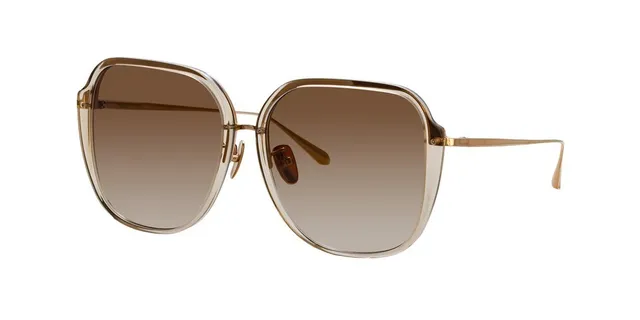 Oversized Geometric Black and Gold Sunglasses 8
