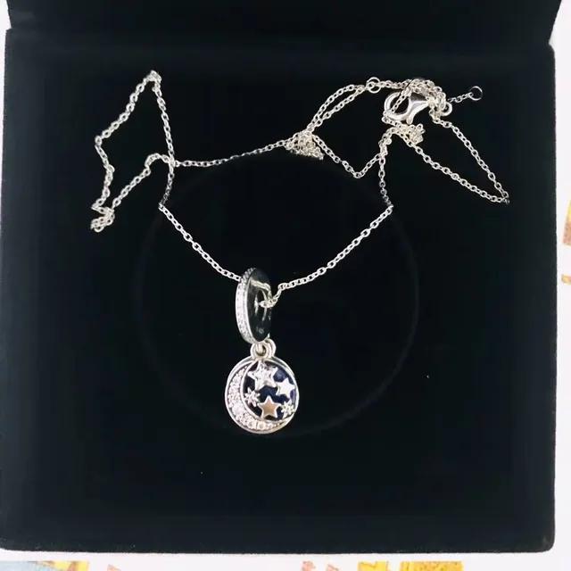 Pandora Carriage Gold Black Tone Chain-Link Necklace 5