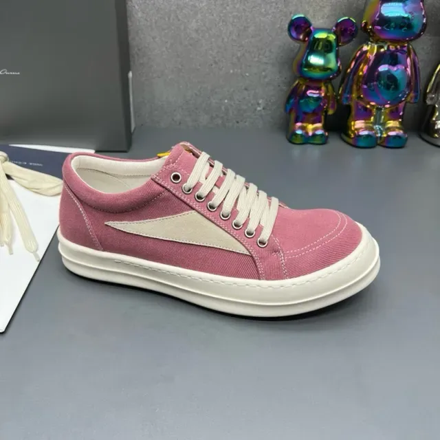 Pink and Beige Canvas Lifestyle Sneakers 4
