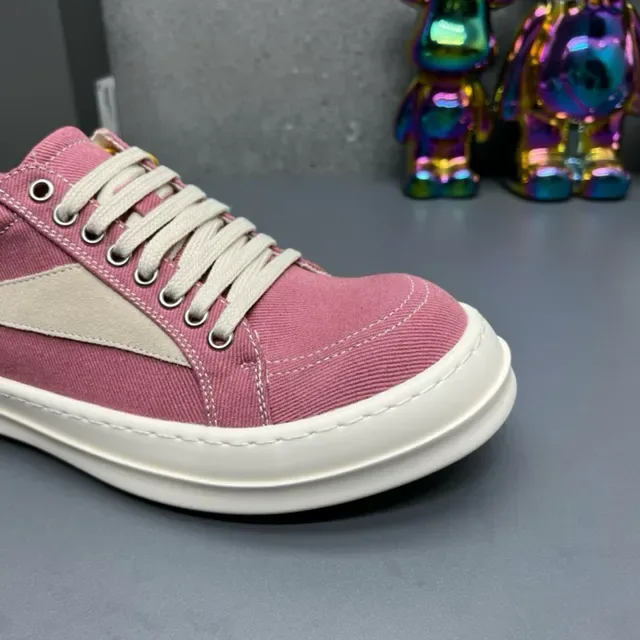 Pink and Beige Canvas Lifestyle Sneakers 5
